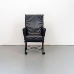12x Montis Chaplin Stoel Zwart Leer - Zwart/Wiel, Huis en Inrichting, Stoelen, Ophalen, Zo goed als nieuw, Zwart, Leer