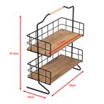 [en.casa] Badkamer organizer Sallingsund 41,5x32x15 cm zwart, Huis en Inrichting, Badkamer | Badkamermeubels, Nieuw, Verzenden