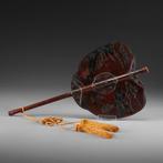Japanse oorlogswaaier (gunbai) - Gelakt hout, Parelmoer -