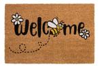 Eco kokos deurmat Welcome Bee  60 x 40 cm, Tuin en Terras, Verzenden, Nieuw