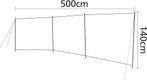 Bo-Camp - Windscherm - Caira - Met bovenliggers - 3 Vakken, Verzenden, Nieuw