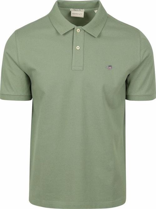 Gant Shield Piqué Poloshirt Groen maat 3XL Heren, Kleding | Heren, Polo's, Groen, Nieuw, Overige maten, Verzenden