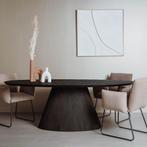 *WOONWINKEL* Tower Living Premana Ovale Eettafel Zwart Mango, Verzenden, Nieuw