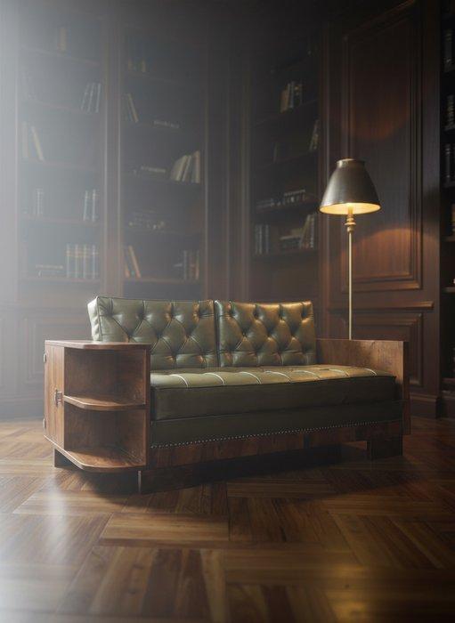 Sofa - Hout, Messing, Textiel, Antiek en Kunst, Antiek | Meubels | Stoelen en Banken