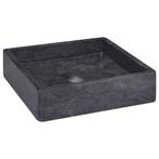 vidaXL Gootsteen 40x40x10 cm marmer zwart, Verzenden, Nieuw