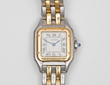 Een 18k. goud en stalen Cartier Panthère ref. 1120. beschikbaar voor biedingen