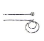 Haarspeld Schuifspeldjes Ring Strass Zilver, Nieuw