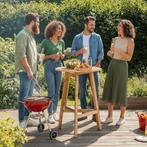 Party statafel van massief hout inklapbaar 79x110cm - bruin, Verzenden, Nieuw