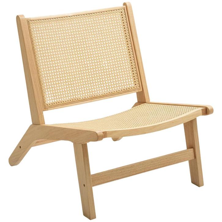 TRUUSK Relaxstoel zonder armleuningen - Rotan rugleuning - H, Tuin en Terras, Tuintafels, Nieuw, Verzenden