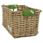Wicked Rieten Fietsmand XL Olive Solid grijs, Fietsen en Brommers, Fietsaccessoires | Fietsmanden, Verzenden, Nieuw