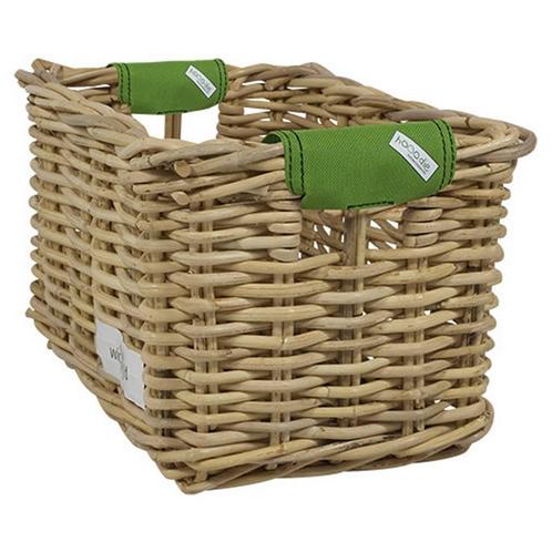 Wicked Rieten Fietsmand XL Olive Solid grijs, Fietsen en Brommers, Fietsaccessoires | Fietsmanden, Nieuw, Verzenden