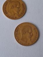 Frankrijk. 10 France 1855 A, Napoleon III (2x), Postzegels en Munten