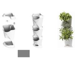 MiniGarden Corner, grijs (54 x 13 x 13 cm) (KWEEKSYSTEMEN), Tuin en Terras, Plantenvoeding, Nieuw, Ophalen of Verzenden