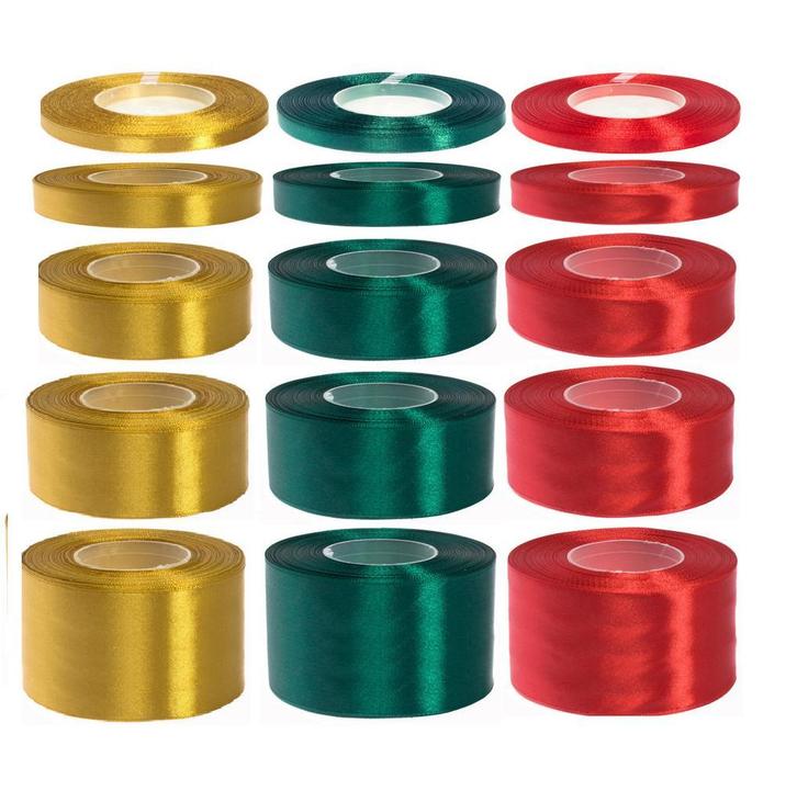 Kerstlint, alle populaire kleuren satijn lint voor kerstmis, Diversen, Kerst, Nieuw, Ophalen of Verzenden