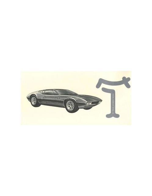 1967 DE TOMASO MANGUSTA BROCHURE, Boeken, Auto's | Folders en Tijdschriften