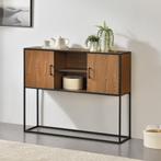 Commode Motala 90x108,5x30 cm houtkleurig en zwart, Verzenden, Nieuw