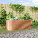 vidaXL Verhoogde plantenbak Bruin 240 x 80 x 81 cm Staal, Verzenden, Nieuw, Metaal