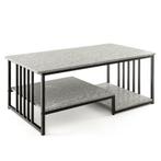 2dekans | Coast Salontafel - 2-Laags - Marmerlook - Max. 50, Huis en Inrichting, Tafels | Eettafels, Ophalen of Verzenden, Zo goed als nieuw