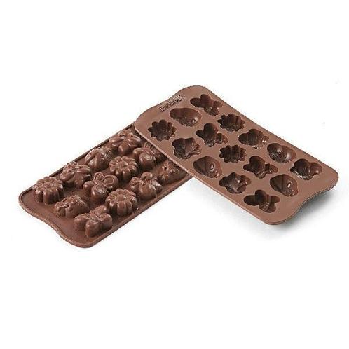 Silikomart Siliconen Bonbonvorm Lente (15x) 3,6x2,6x1,5cm, Hobby en Vrije tijd, Taarten en Cupcakes maken, Nieuw, Verzenden