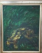 Enrico Cajati (1927-2002) - Lepre sul prato verde, Antiek en Kunst, Kunst | Schilderijen | Klassiek