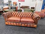 Chesterfield Maarssen  Vintage Camel/bruin Leren 3 Zits Bank, Ophalen, Gebruikt, CHESTERFIELD, Driepersoons