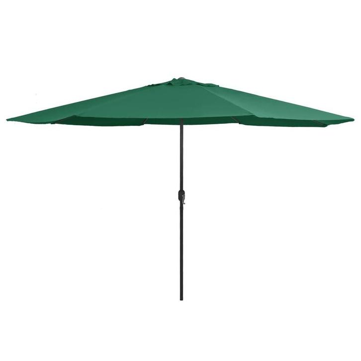 Parasol met Metalen Paal Groen - Retourdeal - Topdeal!, Tuin en Terras, Parasols, 3 tot 4 meter, Verstelbaar, Nieuw, Stokparasol