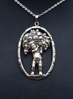 Alpacca, Art Nouveau, Putto - Ketting met hanger - Stijl:
