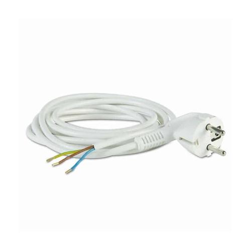 4 meter VMVL kabel snoer met stekker wit 3 x 1,5mm2, Doe-het-zelf en Verbouw, Elektra en Kabels, Ophalen of Verzenden