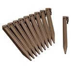 Grondpennen Kunststof Taupe Voor Borderrand 15 cm - Zakje 10, Verzenden, Nieuw