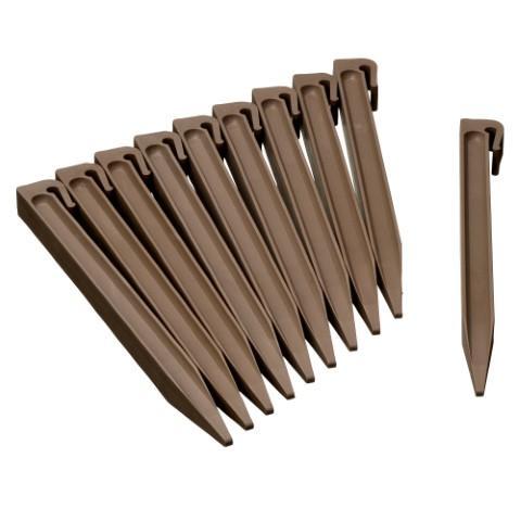 Grondpennen Kunststof Taupe Voor Borderrand 15 cm - Zakje 10, Huis en Inrichting, Woonaccessoires | Overige, Verzenden