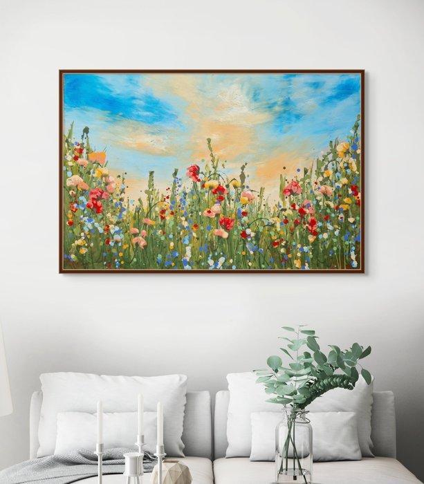 Irina Morisch - ready to hang XXL abstract floral, Antiek en Kunst, Kunst | Schilderijen | Modern