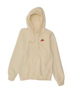 NIKE Womens Hoodie Jumper UK 6 XS Yellow Cotton, Kleding | Dames, Verzenden, Nieuw