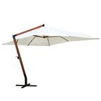 vidaXL Parasol 300x400 cm wit, Tuin en Terras, Parasols, Verzenden, Nieuw, 3 tot 4 meter