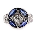 Ring Platina - Diamant, Sieraden, Tassen en Uiterlijk, Antieke sieraden
