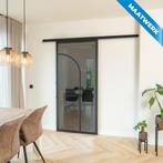 Stalen Schuifdeur met koofsysteem Zwart 2 Vlaks rond Maatwer, Nieuw, Metaal