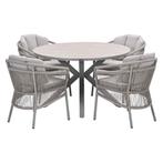 Garden Impressions Sorong tuinset 5-delig - Tulli tuintafel, Tuin en Terras, Tuinsets en Loungesets, Verzenden, Nieuw