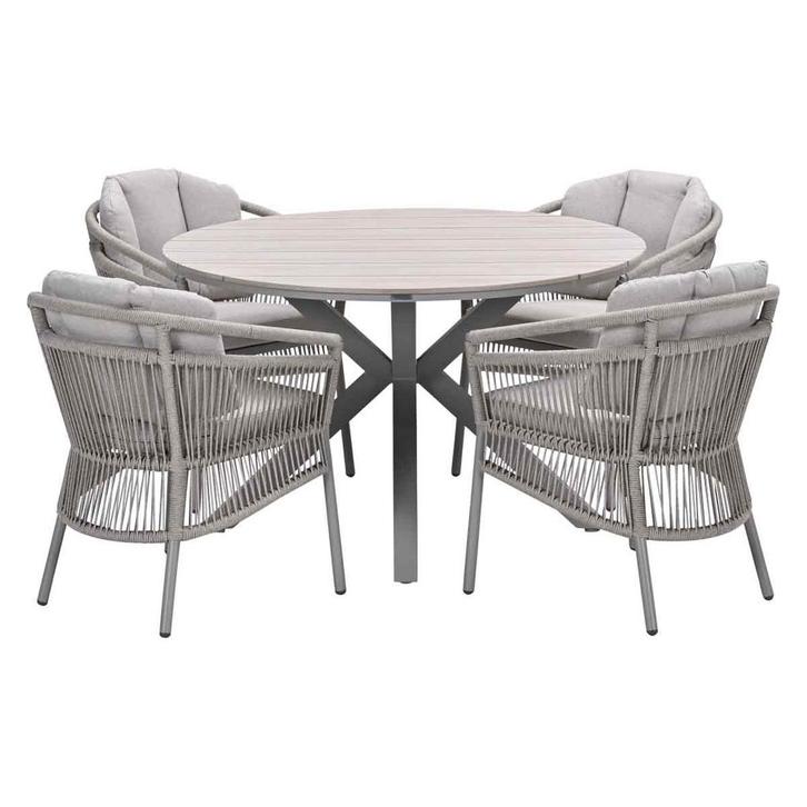 Garden Impressions Sorong tuinset 5-delig - Tulli tuintafel, Tuin en Terras, Tuinsets en Loungesets, Verzenden