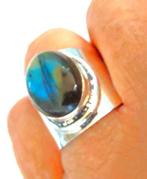 Labradoriet edelsteen ring van 925 sterling zilver - Zilver