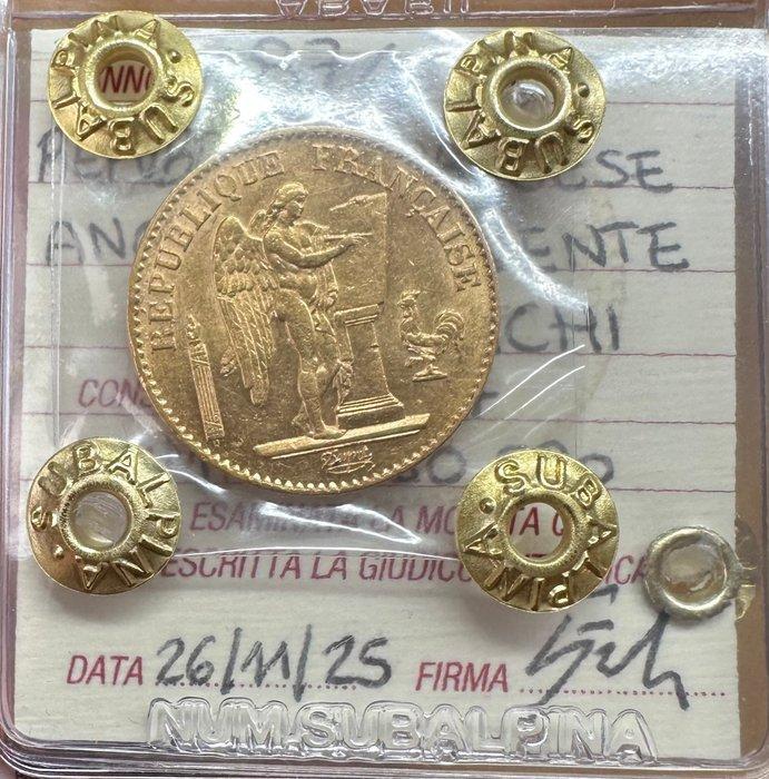 Frankrijk. 20 Francs 1874-A Génie, Postzegels en Munten, Munten | Europa | Euromunten