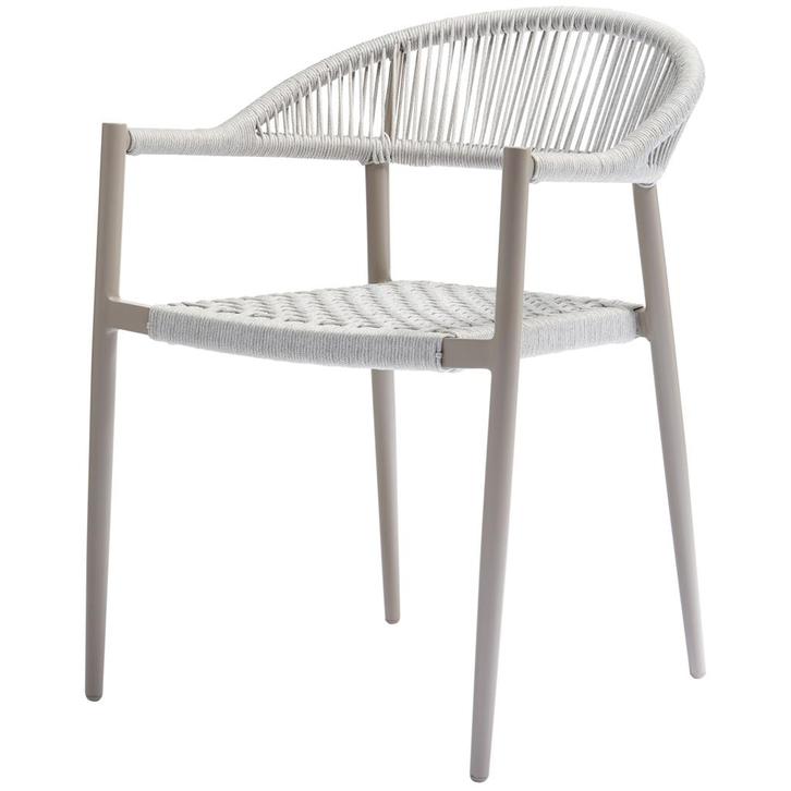 Tuinstoel Yellow Touw Aluminium Lichtgrijs Exotan Set 2, Tuin en Terras, Tuinstoelen, Verzenden