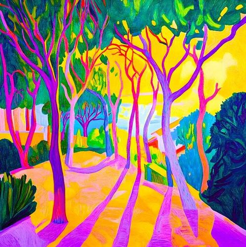Marta Ellie (1985) - Sunset Playground XXL, Antiek en Kunst, Kunst | Schilderijen | Modern