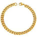 Fako Bijoux - Schakelarmband Gourmet - Cuban Link - Staal -, Verzenden, Nieuw