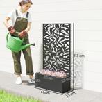 Hoogbed Met Privacypaneel, Klimrek, Metaal, Zwart, Verzenden, Nieuw