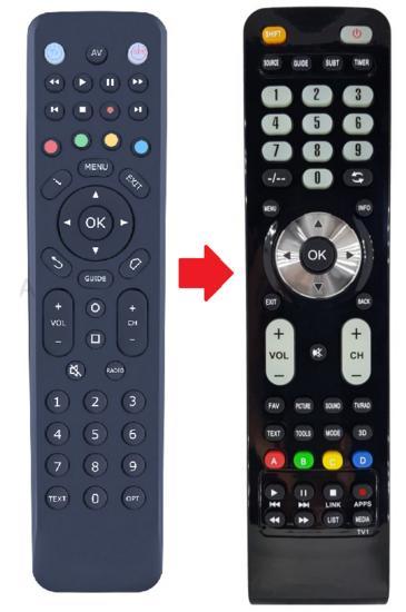 Amino RC2424604 ( Aria 610 ) afstandsbediening - Geschikt..., Audio, Tv en Foto, Afstandsbedieningen, Verzenden