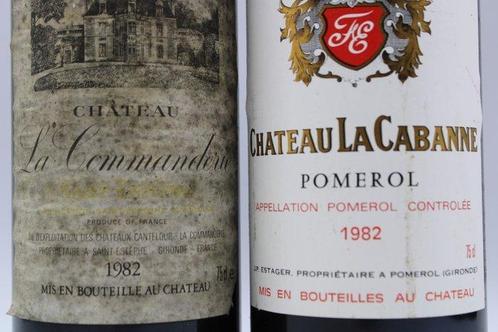 1982 Chateau La Cabanne / Chateau La Commanderie - Bordeaux,, Verzamelen, Wijnen