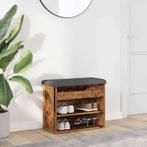 vidaXL Schoenenbank 62x32x50 cm bewerkt hout oud houtkleurig, Verzenden, Nieuw
