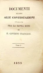 Anonimo - Dispute fra la Santa Sede e il Governo Francese -