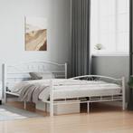 vidaXL Bedframe metaal wit 140x200 cm, Huis en Inrichting, Slaapkamer | Bedden, Verzenden, Wit, 140 cm, 200 cm