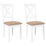 Witte Houten Eetkamerstoelen - - Tweedekansje - OP=OP, Huis en Inrichting, Stoelen, Ophalen of Verzenden, Nieuw, Overige kleuren