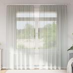 vidaXL Gordijnen voile met roedezakken 2 st lichtgrijs, Huis en Inrichting, Stoffering | Gordijnen en Lamellen, Verzenden, Nieuw